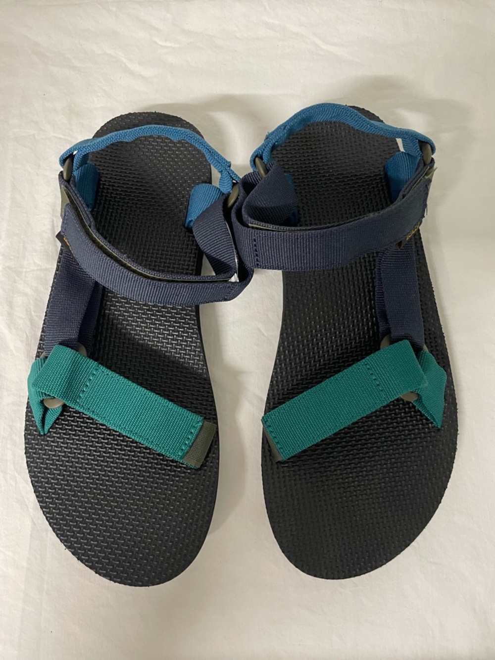 Teva Men's Black Sandals with Teal and Navy Straps